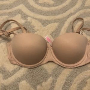Brand new pink push up strapless bra